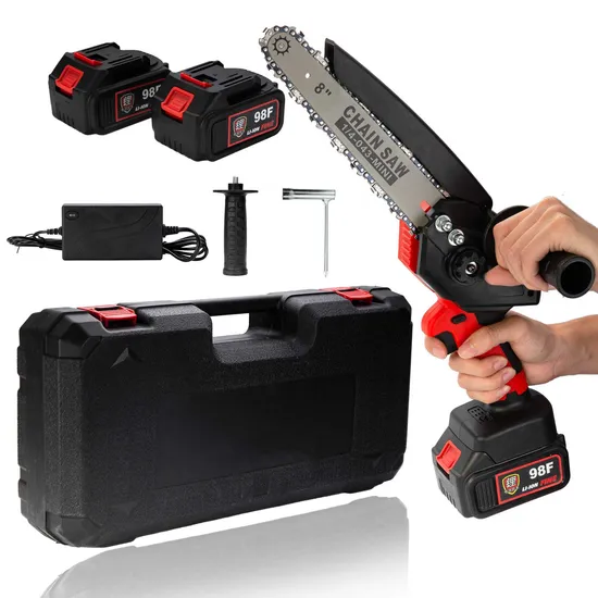 골드 인덱스 전문 21V 목재 커터 무선 리튬 배터리 6/8 인치 휴대용 전기 미니 전기톱 액세서리 포함